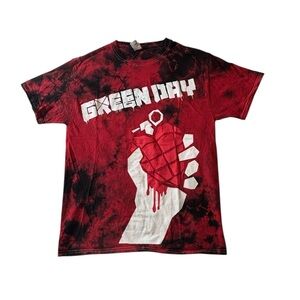 Green Day Red and Black Graphic T-Shirt